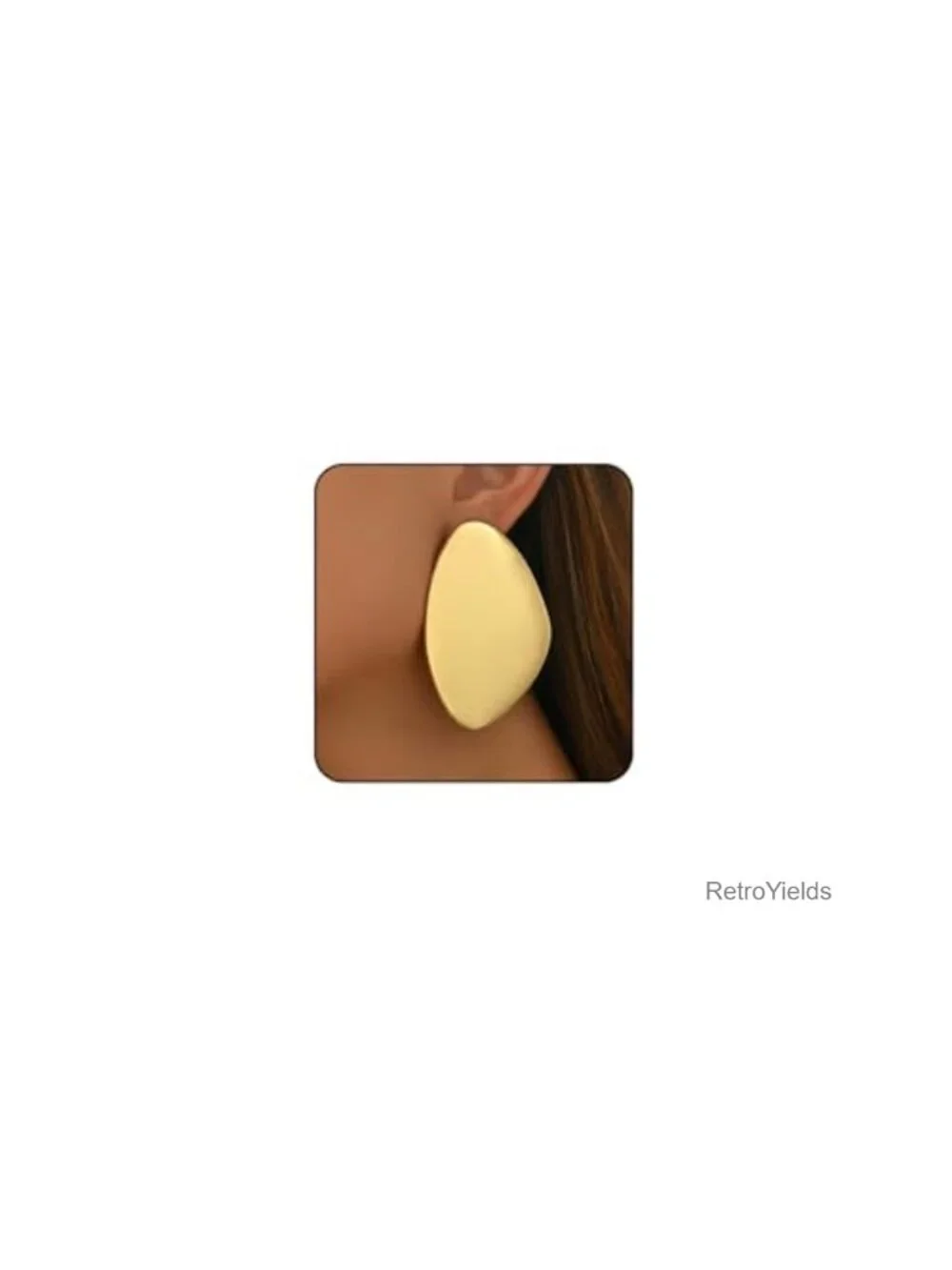 Large Statement Earrings Chunky Irregular Geometric Drop Dangle Oval Pebble